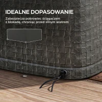 Outsunny Pokrowiec na Meble Ogrodowe Wodoodporny Odporny na UV Zimowy 235 x 190 x 90 cm Szary(m-6)