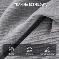 HOMCOM Obrotowy Fotel Akcentowy, Tapicerowany Fotel Czytelniczy z Chenille, Szerokim Siedziskiem, Sprężynowym Wypełnieniem i Metalowymi Nogami, Jasnoszary(m-6)