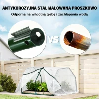 Outsunny Mini Szklarnia, odporna na warunki atmosferyczne, łatwa w transporcie, 99 cm x 71 cm x 60 cm, Tunel foliowy, Zielony(m-5)