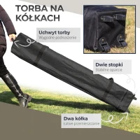 Outsunny Pawilon składany, regulowany wysokość, 4 ścianki z siateczki, dach wentylacyjny, torba transportowa, szybki montaż, 4 x 4 x 3 m, Beżowy(m-4)