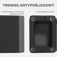 Stepper fitnessowy, regulowana wysokość, do domu, szary(m-5)