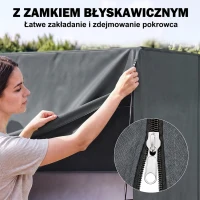 Outsunny Pokrowiec na huśtawkę 3-osobową, Wodoodporny, Tkanina Oxford, 220 x 125 x 172 cm, Szary(m-7)
