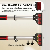 Drążek do podciągania, regulowany, czarny, montaż na drzwiach(m-6)