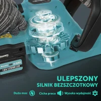 Outsunny Elektryczne Nożyce do Żywopłotu z Akumulatorem, Silnik, Bateria, Niebieskie(m-4)