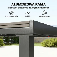 Outsunny Zestaw Mebli Ogrodowych 7-częściowy Z Rozkładanym Stołem i 6 Krzesłami, Design Lameli Drewna, Rama Aluminiowa(m-5)