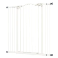 PawHut Cancelletto per Cani Estensibile con 4 Viti Regolabili, in Metallo e Plastica, 74-100x94 cm, Bianco(m-11)