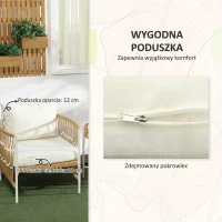 Outsunny Zestaw bistro 3-częściowy Zestaw mebli ogrodowych Gartensitzgruppe, PE rattan, 72 cm x 66 cm x 64 cm, Żółty+Cream(m-5)