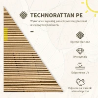 Zestaw mebli ogrodowych rattanowych 3-częściowy z poduszkami(m-4)