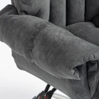 HOMCOM Ergonomische bureaustoel met voetensteun, donkergrijs(m-11)