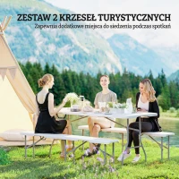 Ławka piknikowa składana z uchwytem, metalowe nogi(m-4)