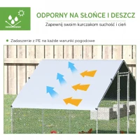 Kurnik z wolierą stalową, 300 x 200 x 200 cm, dla kur(m-4)