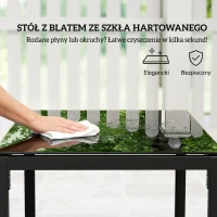 Outsunny Zestaw Bistro z Rattanu, 3-częściowy Zestaw Mebli Ogrodowych z 2 Fotelami, Stolik Kawowy, Poduszki, Ciemnoszary(m-7)