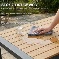 Outsunny Zestaw mebli ogrodowych aluminiowych dla 4 osób, wodoodporny, głębokie siedziska z sofą, fotelami i stolikiem(m-7)
