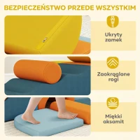 AIYAPLAY 9-elementowy zestaw miękkich klocków, miękkie bloki do budowania i zabawy, zestaw do zabawy wewnątrz dla małych dzieci, pianka, wielokolorowy(m-6)