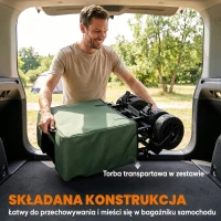 Outsunny Wózek transportowy składany, z uchwytem, Oxford, niebieski(m-4)