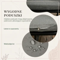 Outsunny 5-częściowy zestaw mebli ogrodowych z polirattanu - stół do jadalni z 4 krzesłami, zestaw do jadalni na balkon, meble ogrodowe z dodatkowym stolikiem, zestaw wypoczynkowy na balkon(m-5)