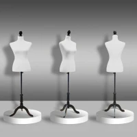 HOMCOM Tors Manekina, Manekin, Manekin Krawiecki, Pianka, Drewno, Metal, Biały(m-7)