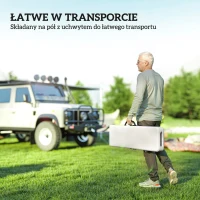 Ławka piknikowa składana z uchwytem, metalowe nogi(m-6)