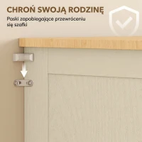 HOMCOM Wolnostojący kredens kuchenny, 5-stopniowa szafka do przechowywania z regulowanymi półkami i szufladą, do salonu, jadalni(m-7)