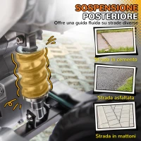 AIYAPLAY Moto Elettrica per Bambini con Rotelle Rimovibili, Sospensioni, Suoni e Indicatore di Carica, Arancione(m-8)
