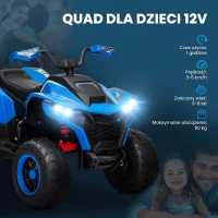 Elektro Quad dla dzieci 12V, 2 silniki, 3-6 km/h, Niebieski(m-4)