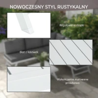 Outsunny Zestaw mebli ogrodowych 4w1, narożnik, stół kawowy, balkon(m-7)