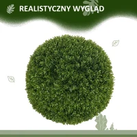 Zestaw 2 szt. sztucznych kul bukszpanowych 40 cm do wnętrz(m-4)
