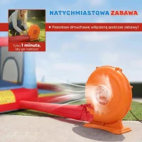 AIYAPLAY Dmuchana zjeżdżalnia z dmuchawą, trampoliną, basenem i pistoletem wodnym, 342 x 255 x 209 cm, niebieska(m-6)