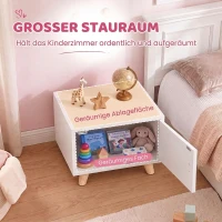 AIYAPLAY Houten kinder-nachtkastje met opbergvak, bijzettafel voor slaap- en woonkamer, wit(m-4)