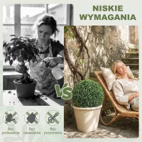 HOMCOM Zestaw 2 Kul Eukaliptusowych Ø52 cm, Odporne na UV Sztuczne Rośliny Dekoracyjne z 1086 Liśćmi do Wnętrz i Na Zewnątrz(m-6)