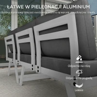 Outsunny Zestaw mebli ogrodowych 4w1, narożnik, stół kawowy, balkon(m-4)