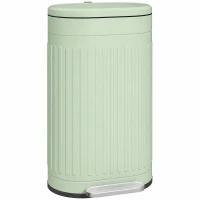 HOMCOM Kosz na Śmieci 30L Pedałowy z Pokrywą, Wyjmowanym Wewnętrznym Pojemnikiem i Systemem Soft-Close, 36,5 x 31,2 x 60,8 cm, Zielony(m-12)