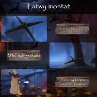 Outsunny Dekoracja na Halloween 150 cm Czarownica z LED, Dźwiękiem, Dekoracja Drzwi z Regulowanymi Ramionami, Głową, Figura Ogrodowa w Naturalnej Wielkości na Imprezę(m-7)