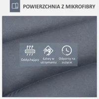 HOMCOM Fotel Podłogowy z Regulacją Oparcia, Obrotowy, Krzesło Medytacyjne, Fotel Relaksacyjny do Salonu, Biura, Pokrycie Mikrofibra, Ciemnoszary, 62 x 70 x 95 cm(m-6)