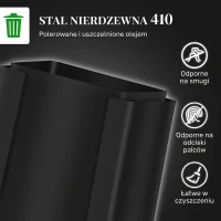 HOMCOM Kosz na śmieci 2 x 25L, pedał, stal nierdzewna, z pokrywą(m-5)