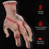 21 cm Halloween Dekoracja, Realistyczna Ręka z Dźwiękiem(m-7)