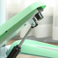 SPORTNOW Stepper con Manubrio e Gradino Regolabile e Monitor LCD, in Acciaio e ABS, 48x38x108-118 cm, Verde(m-8)