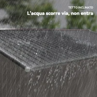 Outsunny Casetta da Giardino con 2 Porte Scorrevoli e 4 Prese d'Aria in Acciaio, 322x277x192 cm, Marrone(m-6)