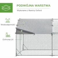 Kurnik z wolierą ze stali, 280 x 190 x 197 cm(m-4)