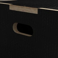SPORTNOW Plyo-Box/Sprungbox, solidna, 61 x 51 x 41 cm, czarny, uchwyt 10x3,5 cm, do 120 kg(m-7)