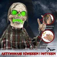Figurka Szkieletu 70cm z LED i dźwiękiem na Halloween(m-6)