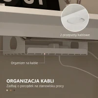 Biurko elektryczne regulowane 120x60cm, białe, Vinsetto(m-6)