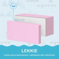 HOMCOM Miękkie klocki dla dzieci, rozwijające kreatywność, skóra ekologiczna, 40x40x20 cm, Wielokolorowy, 1-3 lata(m-6)