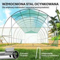 Szklarnia 6x3x2 m, folia, 12 okien, drzwi rolowane(m-5)