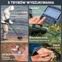 Wykrywacz metali dla dorosłych, 5 trybów, przenośny, alarm(m-4)