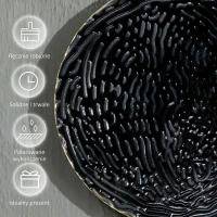 HOMCOM 3D Obraz ścienny Ozdoba ściany Zawieszka Z metalu Sztuka do salonu Sypialni Nowoczesne(m-6)