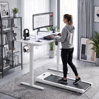 HOMCOM Schreibtischgestell ergonomisch höhenverstellbar Tischgestell elektrisch Stahl Weiß(m-10)