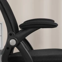 Vinsetto Sedia da Ufficio Ergonomica con Schienale a Rete e Altezza Regolabile, 65.5x61.5x88-97.5cm, Nero(m-9)