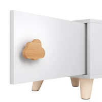 AIYAPLAY Houten kinder-nachtkastje met opbergvak, bijzettafel voor slaap- en woonkamer, wit(m-10)