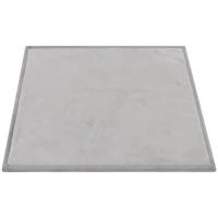 AIYAPLAY Kruipmat voor baby, 3 cm dikke speelmat van zacht flanel, 127 x 127 cm, antislip en waterafstotend, lichtgrijs(m-1)